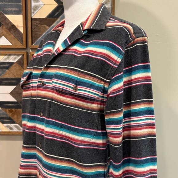 Vintage Ralph Lauren Hand Woven Cotton Southwestern Button Down Shirt sz Medium - Picture 7 of 12